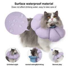 hidream collar cono gato impermeable ajuste elastico: ajuste seguro para comer y beber