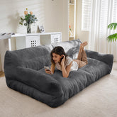 Cama humano-perro HIGOGOGO XXXXL en gris para descanso cómodo y compartido.