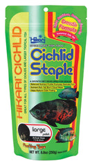 Hikari Cíclicos Base, pellets flotantes grandes en empaque, ideal para medir la ingesta diaria.