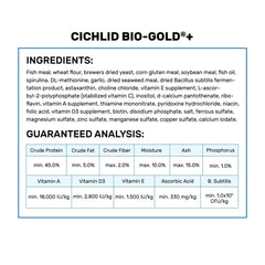 Hikari Cíclidos Bio-Gold: gránulos flotantes con textura para una alimentación eficiente.