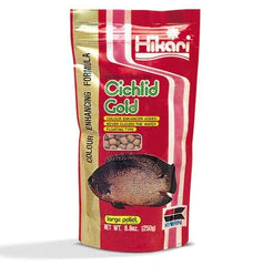 Hikari Cichlid Gold frasco mediano, porciones estables para todas las etapas.