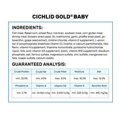 Hikari Cichlid Gold: alto beta caroteno y NS Germ para colores naturales brillantes.