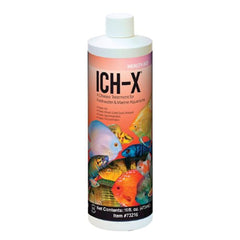 Hikari Ich X, bote 16 oz, ayuda a mantener la salud de peces ornamentales.