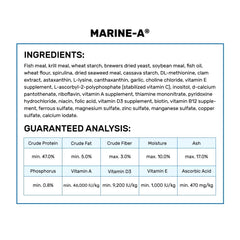 Hikari Marine-A aporta DHA y EPA con algas y espirulina para la nutrición.