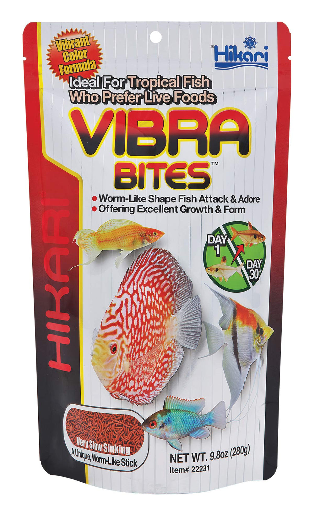 Hikari Vibra Bites barra color brillo para peces tropicales