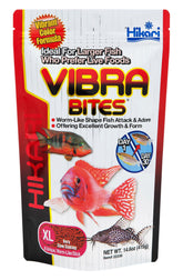 Hikari Vibra Bites XL, palito tipo gusano de sangre para alimentación lenta y colores