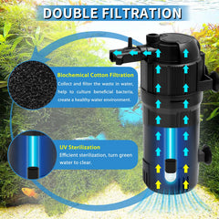 HIKPEED filtro submersible para acuarios 10 a 40 galones