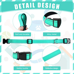 Hillban collar reflectante purpura, cierre de seguridad estable para peludos activos.