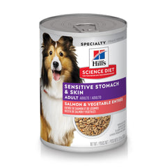 Hill's Science Diet para estómago sensible y piel, lata, favorece digestión suave.