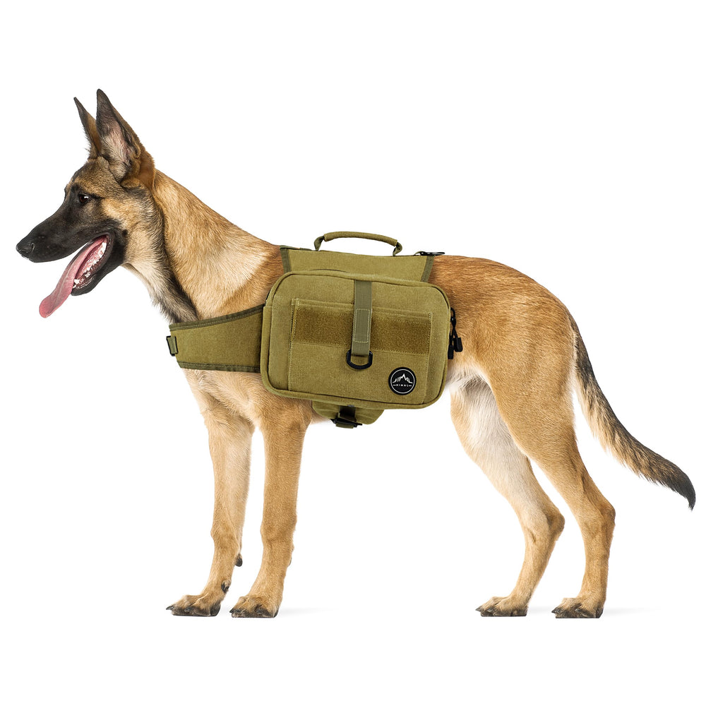 Himal Outdoors mochila para perro grande con bolsillos laterales para agua y comida