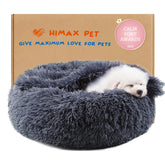 Himax cama perro pequeño donut con manta anexa para mayor comodidad y privacidad.