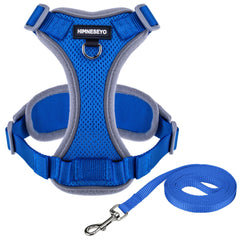 HIMNESEYO arnés pequeño para perro azul, cómodo y ajustable para paseos suaves