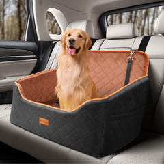HiPetpy asiento elevado para perros en coche ofrece confort y seguridad.
