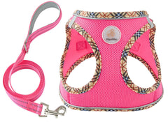 Hipubby arnés perro malla aire rosa, cómodo y transpirable para paseos