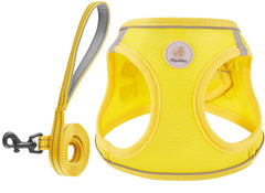 Arnés Hipubby para perro, vista general del chaleco transpirable en color amarillo.
