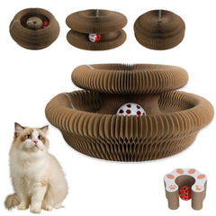 HivaolJoy Kitty Cat Toys Organ Kurlz: tablero rasca interactivo que mantiene al gato activo