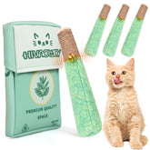 Juguete de HivaolJoy con menta gatuna, cuerda dental y campana para gato, ideal para juego interactivo.