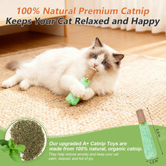 Juguete duradero de menta gatuna resistente a mordidas para gatos.