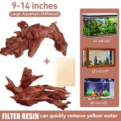 Hiwzitar madera flotante coralina: decoración duradera para tu acuario.