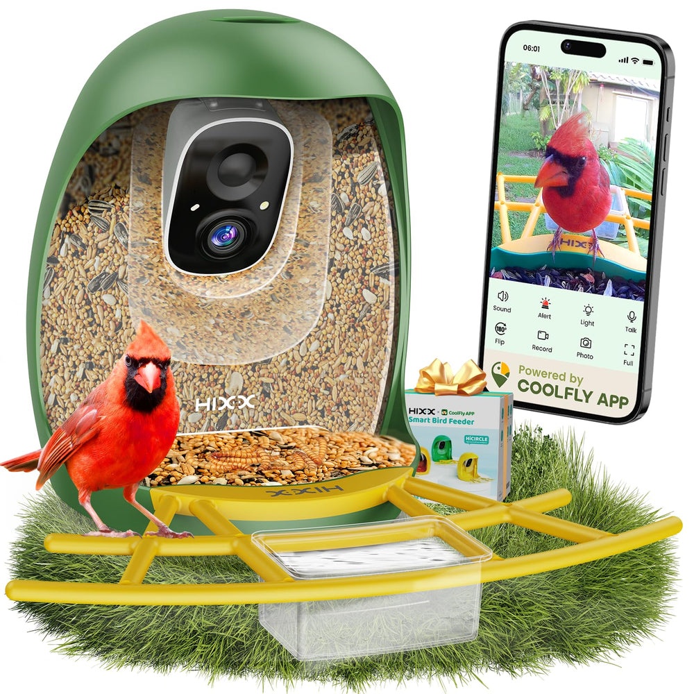HIXX alimentador-aves-camara: visión en vivo para observar aves desde tu teléfono.