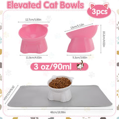Hoemwarm tazones elevados rosa, estilo y confort para la comida.
