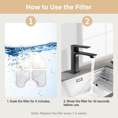 HOETEK filtración de 4 capas con carbón activado y resina para agua más limpia