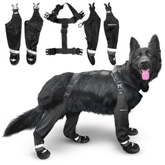 Botas Hokkaido Paws Kuma impermeables protegen las patas de la lluvia y el barro.