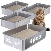 Holintan caja de arena de acero inoxidable XL con 4 unidades, limpieza rápida
