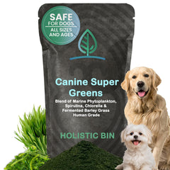 Holistic Bin Canina Super Verdes Polvo para perros, piel y pelaje saludables
