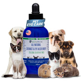 Holistic Pet Care, gotas-ojos-dmso, alivio suave para irritaciones y molestias oculares.