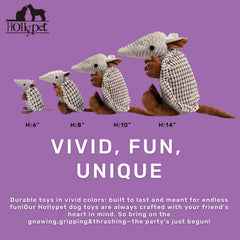 Hollypet Armadillo juguete peluche para juego y socialización canina.