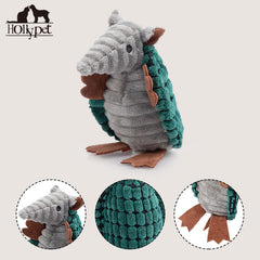 Textura del peluche Hollypet que masajea las encías durante el juego.