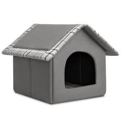 Hollypet cama cueva para mascotas, frente: refugio cálido y acogedor.