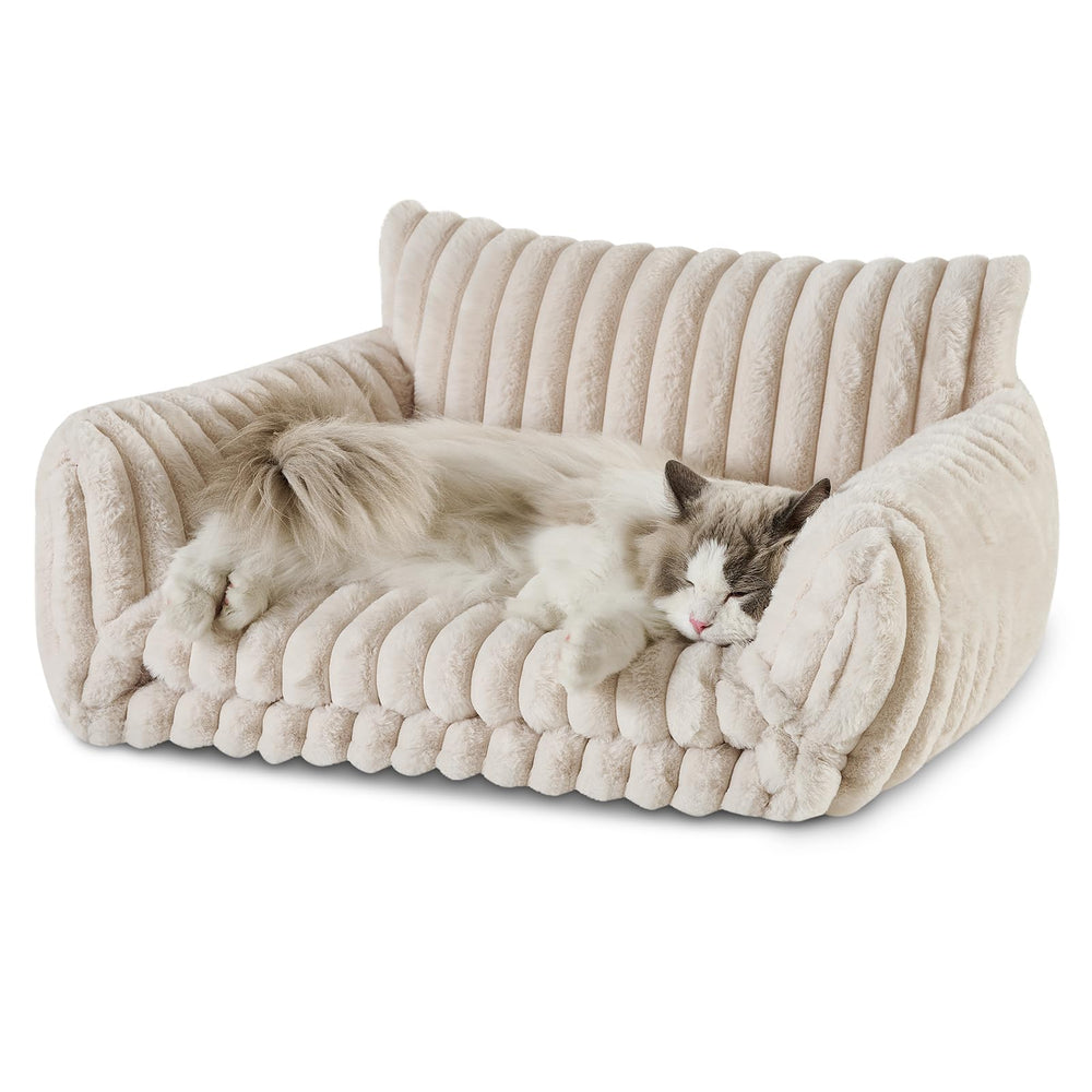 Hollypet cama-gato-doble-capa: soporte suave para descanso