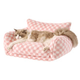 Cama Hollypet para gatos con doble capa para descanso cómodo.