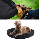 Cama para perro HOMBYS indestructible, frente de tela resistente para mordidas.
