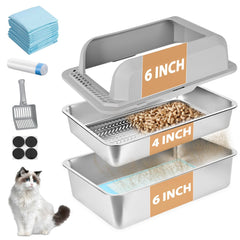 Homegroove caja de arena filtrante en acero inoxidable para pellets de pino, filtrado eficiente