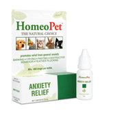 HomeoPet Alivio de Ansiedad frasco: ayuda suave para perros y gatos durante situaciones estresantes.