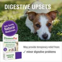 Homeopet Digestivos dosis directa en boca para alivio cómodo.