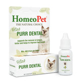 HomeoPet Feline Purr Dental, botella para apoyo dental natural en gatos