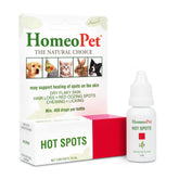 HomeoPet Hot Spots: botella de 15 ml para alivio suave de la piel de mascotas.