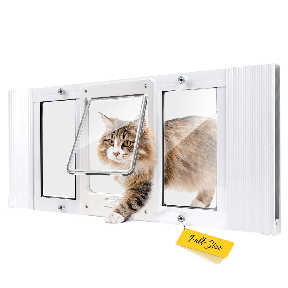 HOMEPEDIA puerta-gato-ventana-ampliable, paso cómodo para mascotas.