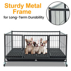 Homey Pet caja whelping 43, acero reforzado para durabilidad y seguridad