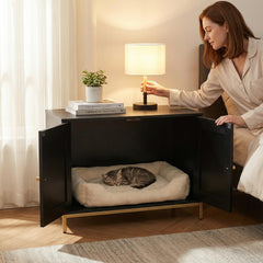 Homhedy-mueble-bano-gato-marco-metalico: diseño elegante que encaja en cualquier estancia.