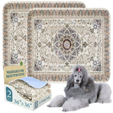 Homimp almohadilla lavable para perros con diseño floral, ideal para entrenamiento y protección del suelo.
