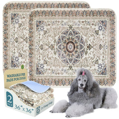 Homimp almohadilla lavable para perros con diseño floral, ideal para entrenamiento y protección del suelo.