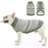 Homimp suéter Argyle para perro, espalda cálida para paseos.