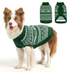 Homimp sudadera para perro Argyle verde, vista frontal, ideal para paseos diarios cálidos.