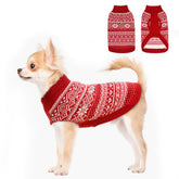 Homimp suéter para perro con patrón rombos, calor cómodo para paseos invernales.