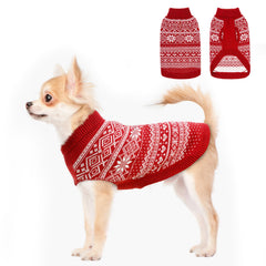 Homimp suéter para perro con patrón rombos, calor cómodo para paseos invernales.